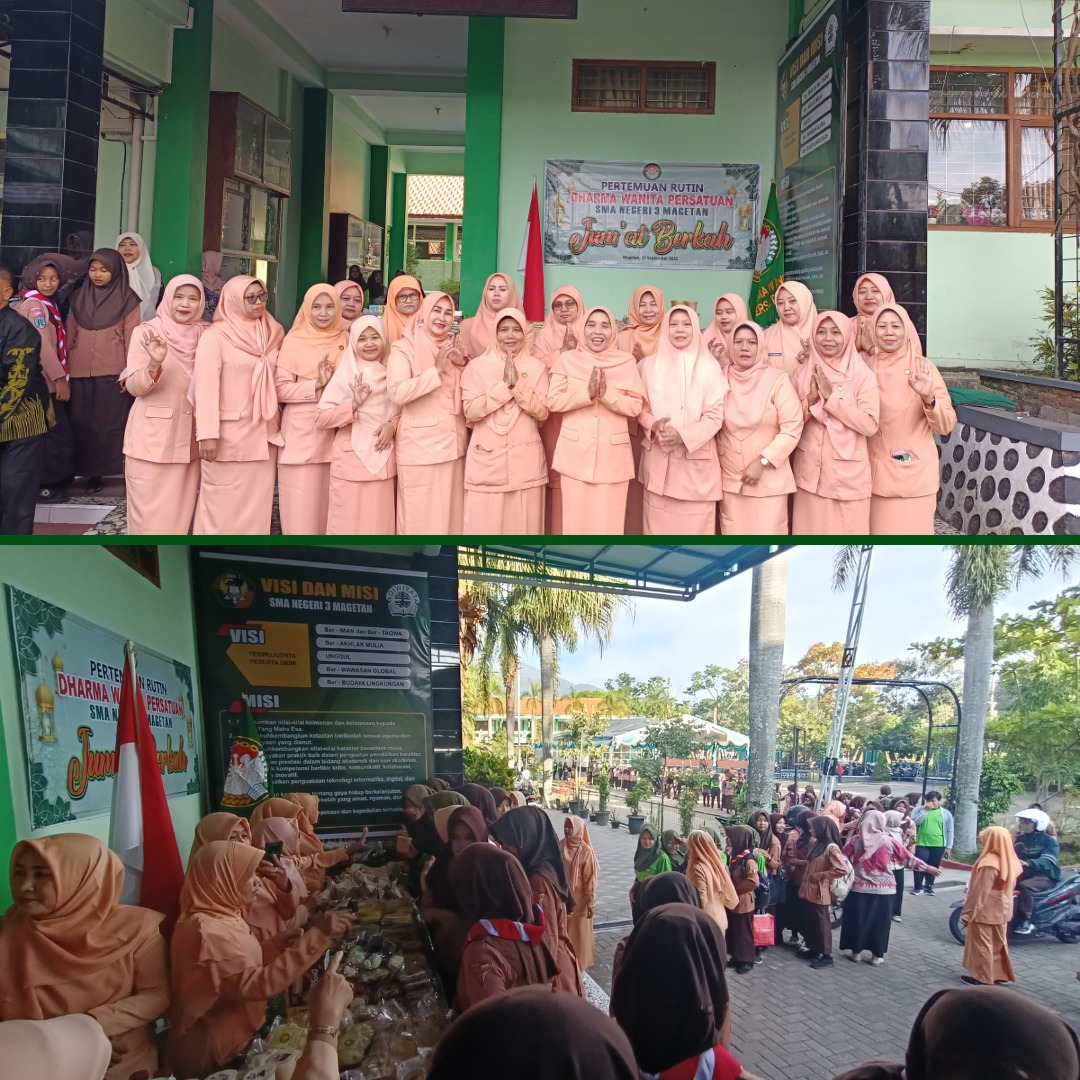 Jumat Berkah, Dharma Wanita Persatuan SMAN 3 Magetan Tebar Kebaikan dan Kebersamaan